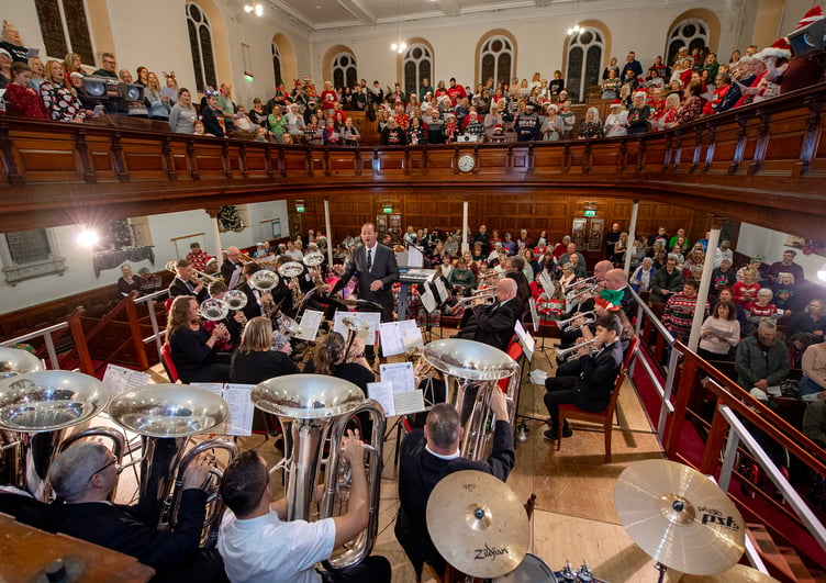 A talented band of musicians led the singing at the event in St Austell. (Picture: Paul Williams)