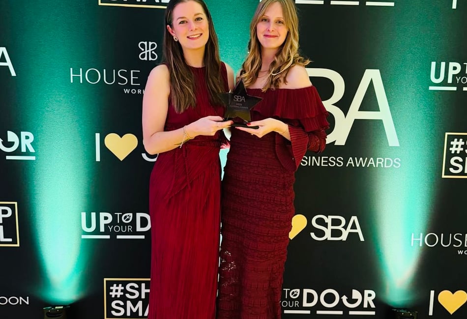 <p>Sophie Peirce and Gemma Grout at the Small Business Awards 2025.</p>