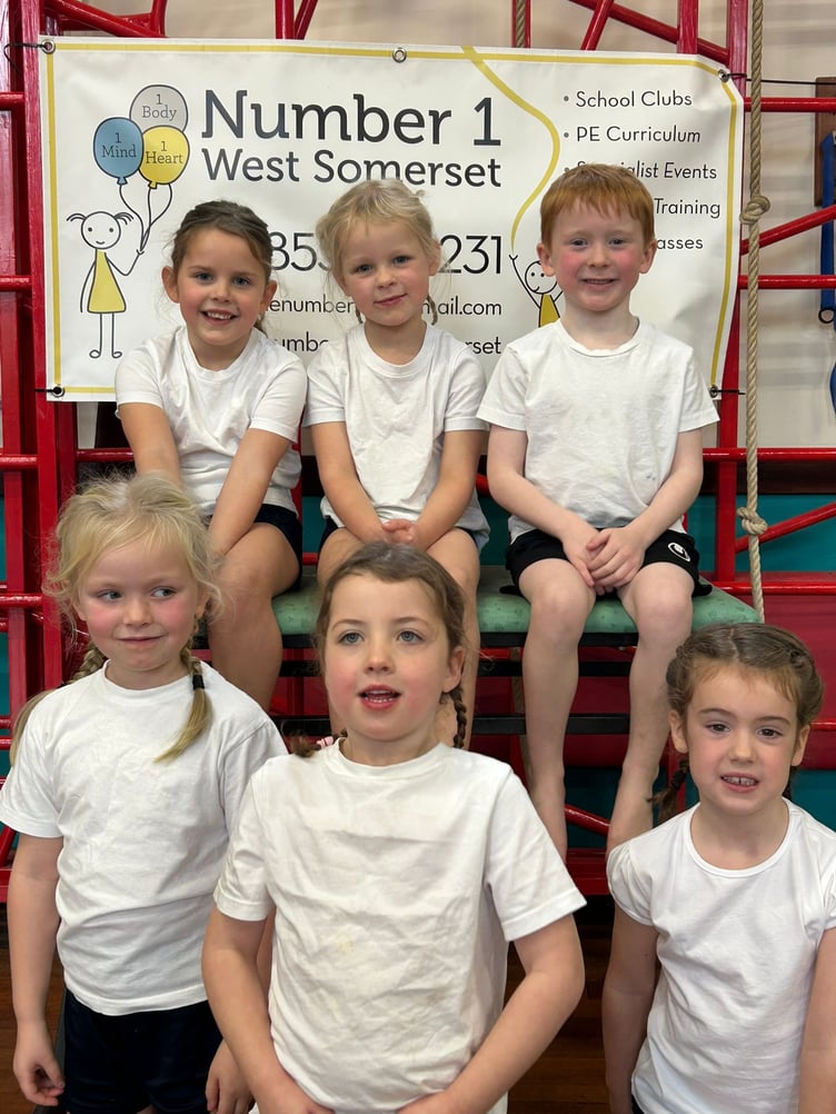 Key stage one gymnasts from St Dubricius School.