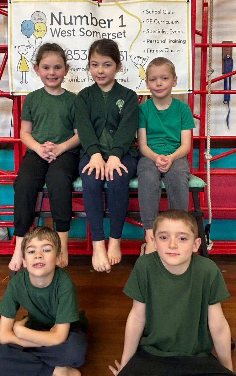 The key stage two Timberscombe School gymnastics team.
