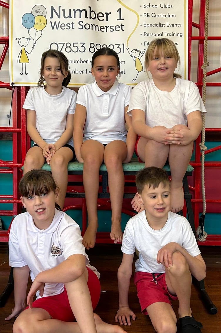 The key stage two gymnasts from Dunster First School.