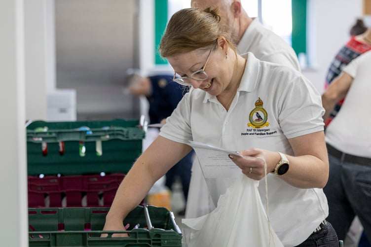 RAF St Mawgan joins forces with Newquay Foodbank to support families at Christmas (Cpl Tom Cann RAF)