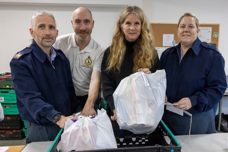 RAF St Mawgan joins forces with Newquay Foodbank to support families at Christmas (Cpl Tom Cann RAF)