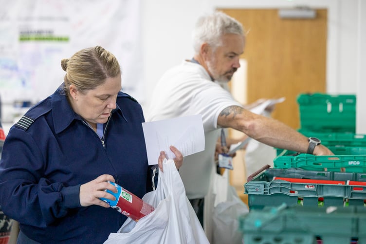 RAF St Mawgan joins forces with Newquay Foodbank to support families at Christmas (Cpl Tom Cann RAF)