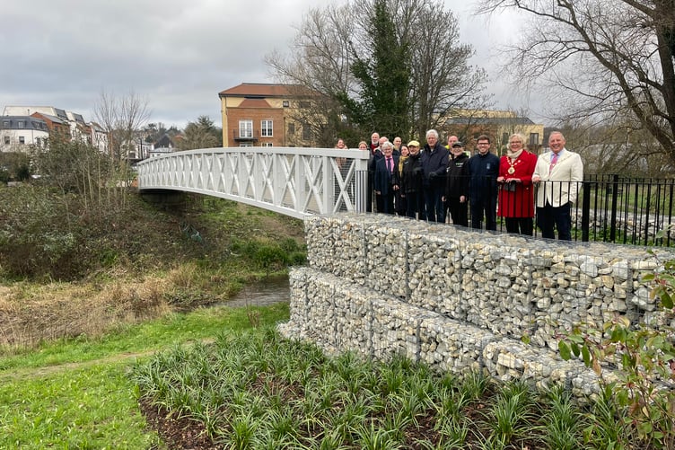 The new bridge at Brightwells in Farnham.