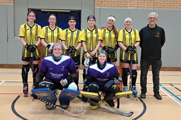 Farnham Roller Hockey Club Female Premier League team, December 2025.