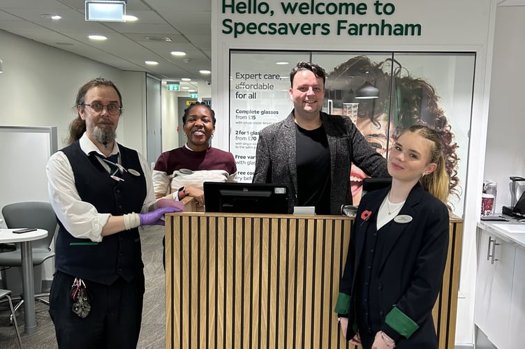 Clinic staff at Farnham Specsavers.