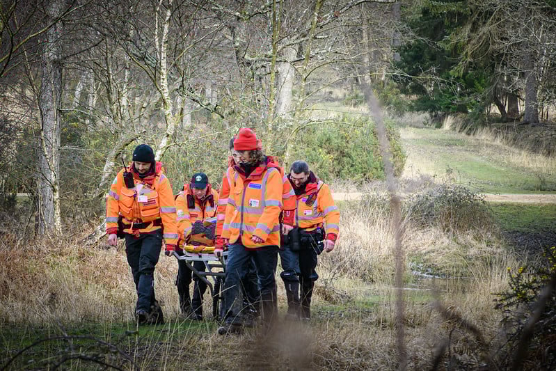 <p>Hampshire Search and Rescue conduct a casualty evacuation.</p>