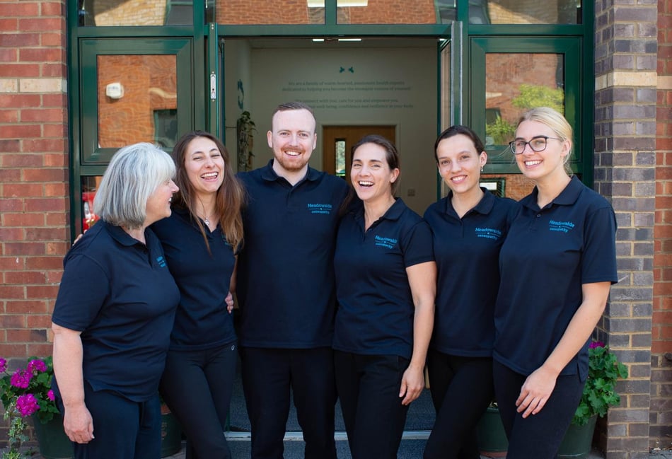 <p>The Meadowside Osteopathy team celebrate their Small Practice of the Year Award</p>