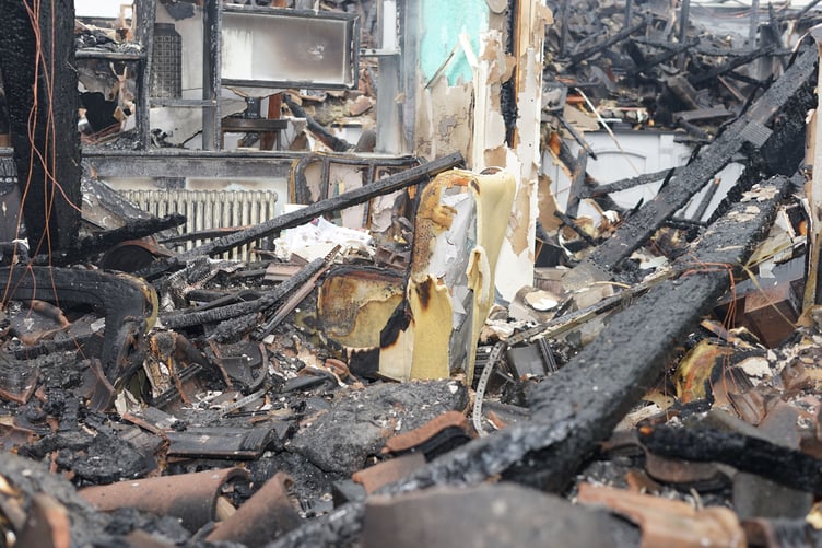 Some of the devastation caused by the fire. (Picture: Adrian Jasper)