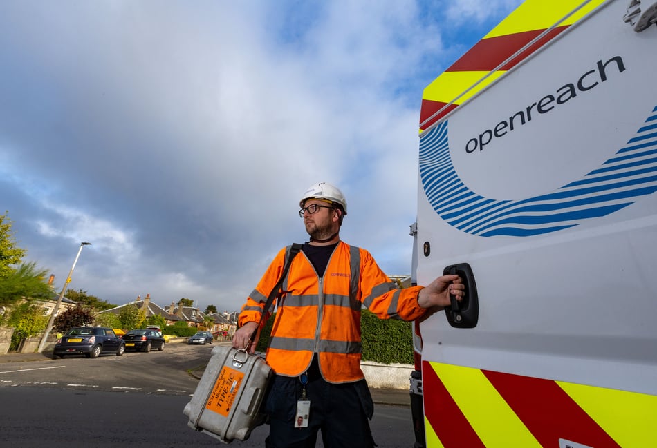 <p>Openreach engineers at work.</p>