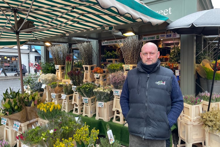 Carl Willson of Castle Street Flowers is concerned about the closure of The Borough in Farnham.