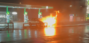 BP garage blaze: 'People still tried to get in with car on fire'
