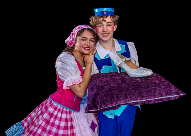 Cinderella, played by Baylee Morgan, with Buttons (Noah Richards). (Picture: Paul Williams)