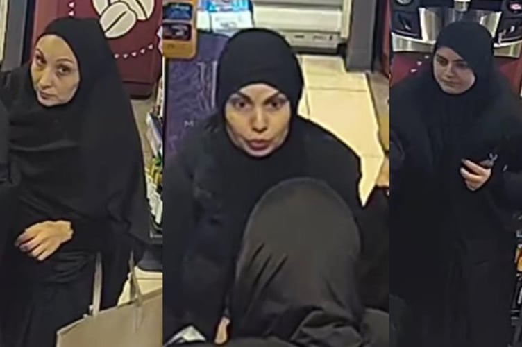 Women wanted in connection with theft from a petrol station in Farnborough.
