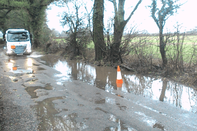 Potholes, Wield to Medstead road, January 22nd 2026.