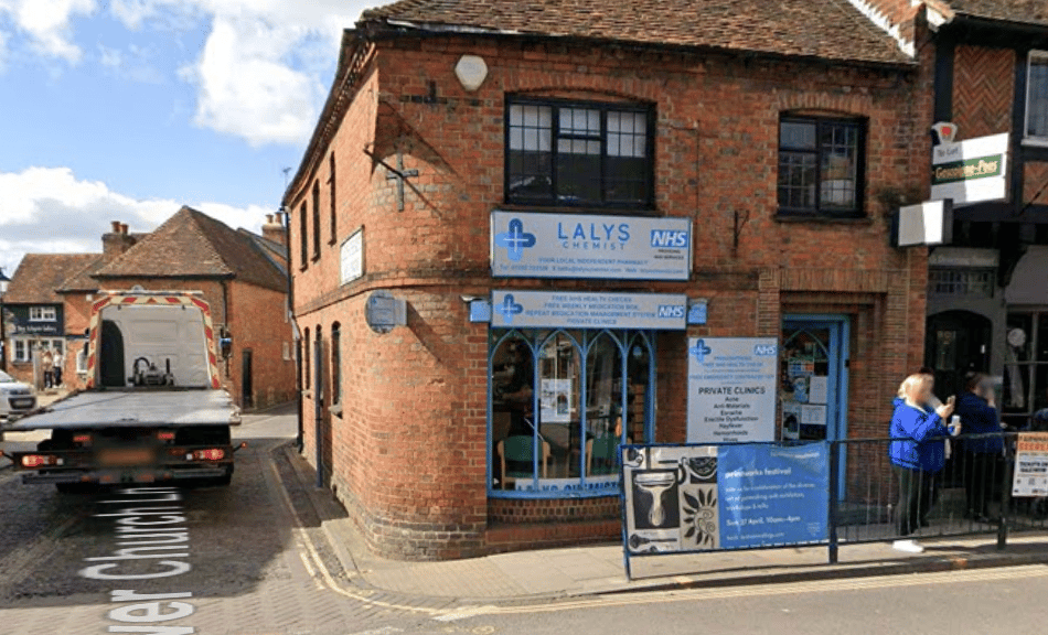 <p>The Laly's Chemist building on Downing Street, Farnham.</p>