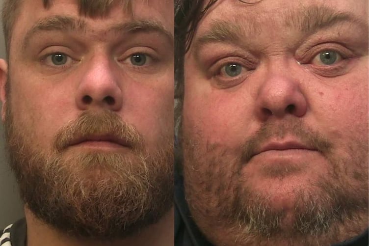John Burrows, left, and Michael Burrows have been jailed for their roles in an industrial-scale theft of plant machinery and vehicles.