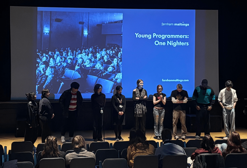 <p>Young film-makers presented their work at Farnham Maltings in Young Programmers: One Nighters (Photo: Alice Tomlinson).</p>