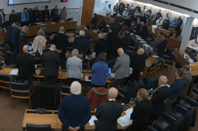 The minute's silence ahead of Waverley Borough Council's meeting on January 29, 2026.