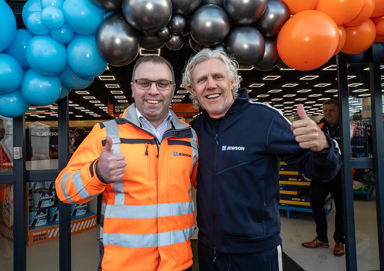 St Austell branch manager Steve Wickett with Jimmy Bullard. (Picture: Paul Williams)
