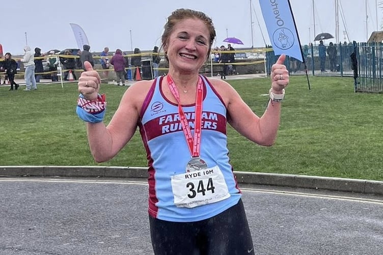 Billy McCulloch was a happy finisher despite the rain