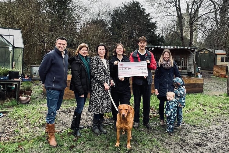 Space2grow's Tilford cheque presentation.