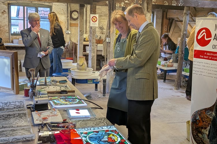 Stained glass Farnham Pottery Duke Edinburgh