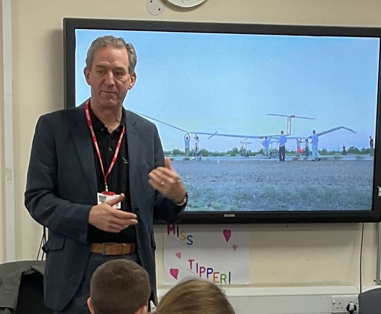 Minehead Middle School pupils hear from physics and aerospace engineer Paul Brooks.