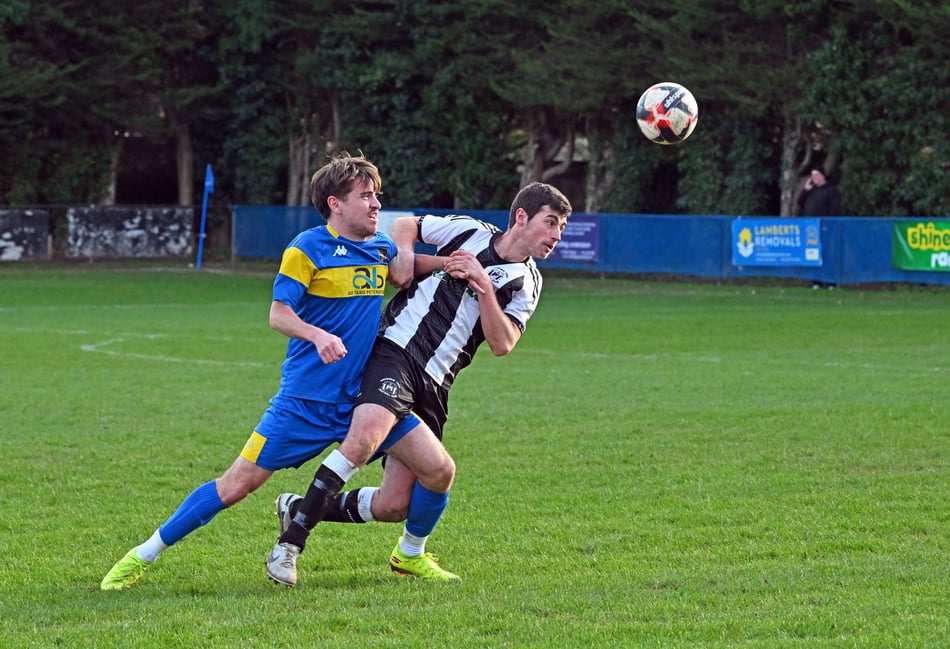 <p>Harry Close scored Petersfield Town’s goal against East Cowes Victoria (Photo: Malcolm Wells)</p>