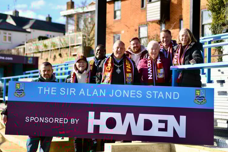 Sir Alan Jones Stand opening Farnham Town