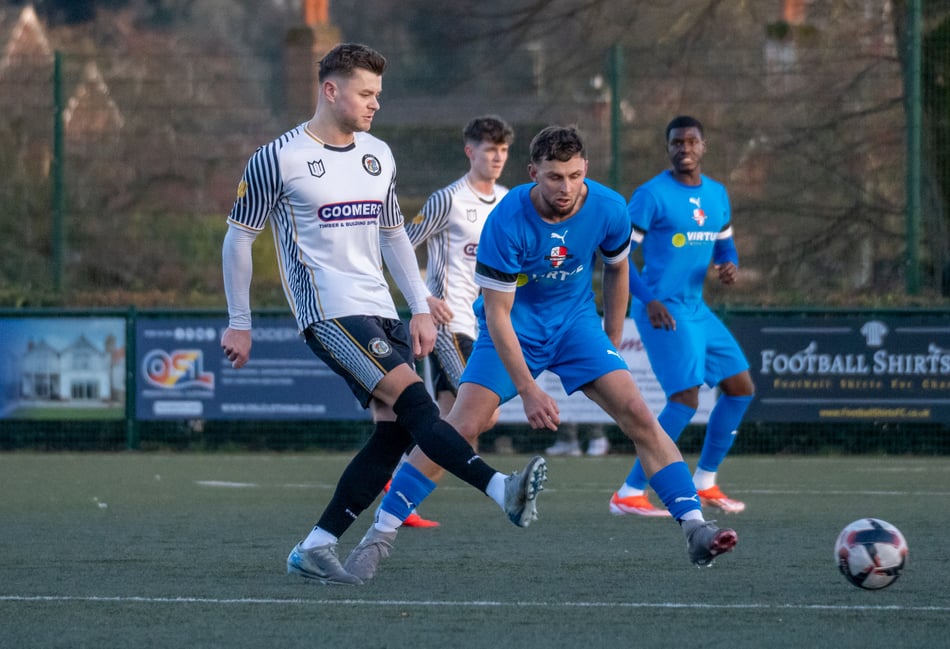 <p>Alton joint player-manager Matt Benham scored his side’s equaliser against Redhill (Photo: Howard Gadsby)</p>
