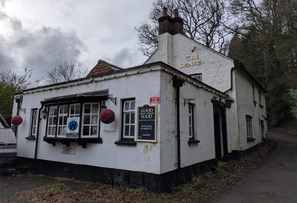 <p>It seems last orders have been well and truly called at The Donkey near Elstead.</p>