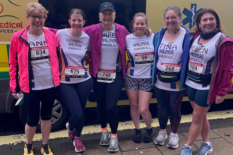 The Winchester 10k team ready for the start of the race