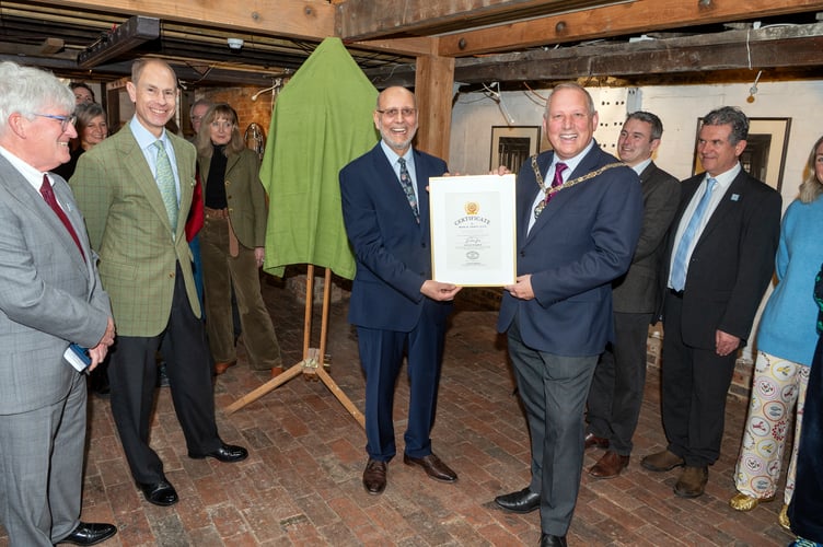 Farnham Pottery Craft Town Certificate HRH Duke Edinburgh