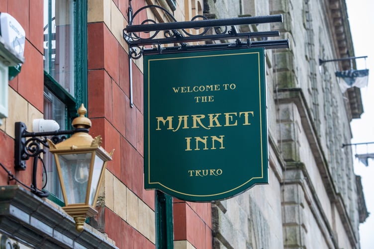 New signage at the Market Inn, Truro