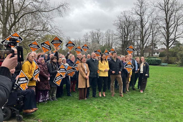 East Surrey Lib-Dems launch their election campaign with party leader Sir Ed Davey.
