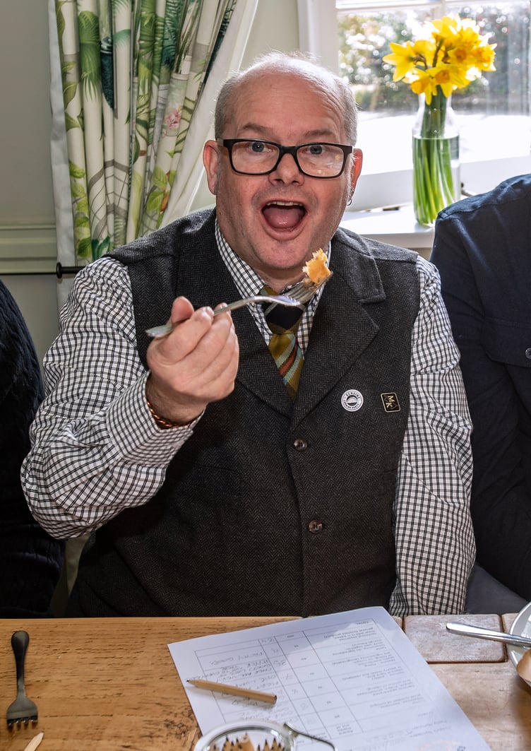 Cllr Matt Luke, judge at the Global Pasty Championships 2026, Lost Gardens of Heligan