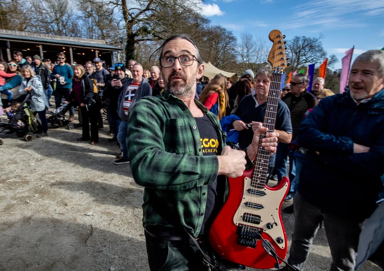 Tregony Teachers singer Jon Winters at the Global Pasty Championships