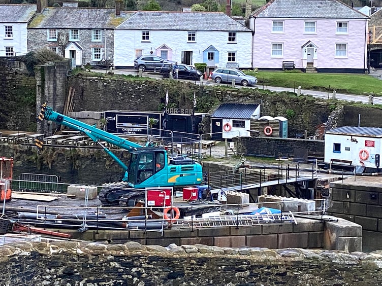 The lock gate project has been progressing at the heritage harbour. (Picture: Andrew Townsend)