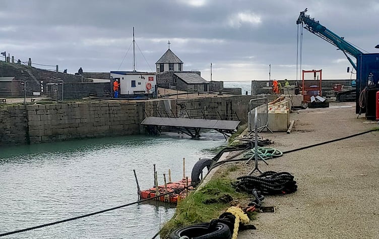 The lock gate opening marks a significant step forward. (Picture: Charlestown Harbour)