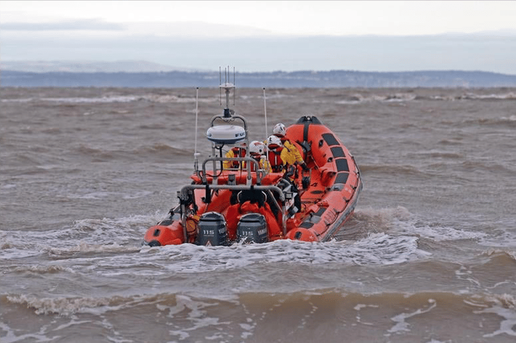Minehead RNLI's Atlantic 85 lifeboat launches for a rescue operation last year.
