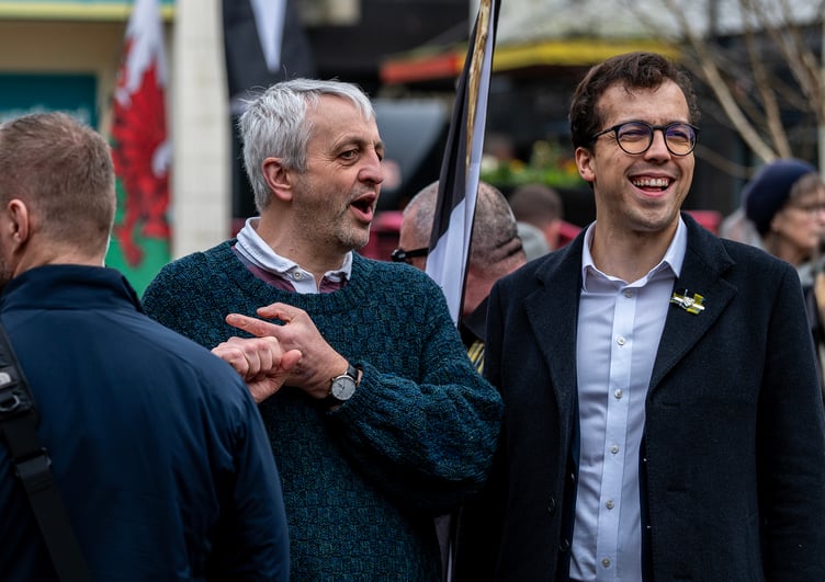 Dick Cole and Noah Law enjoying a joke. Picture: Paul Williams