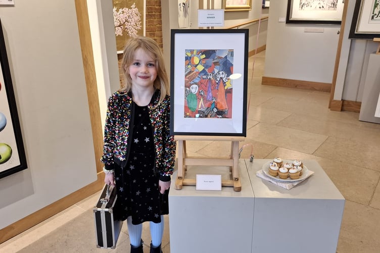 Rosie Jackson of Farnham and her winning artwork.
