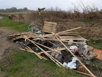 Fly-tippers strike again as pile dumped on road near Selborne