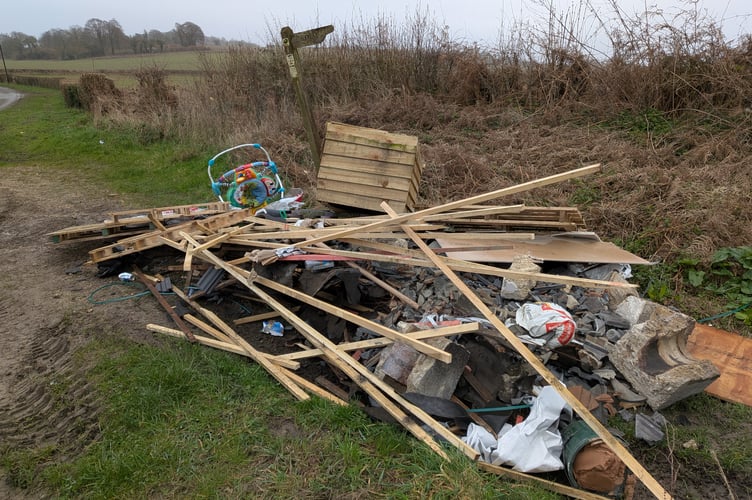 Newton Valence flytipping Tisted Selborne road