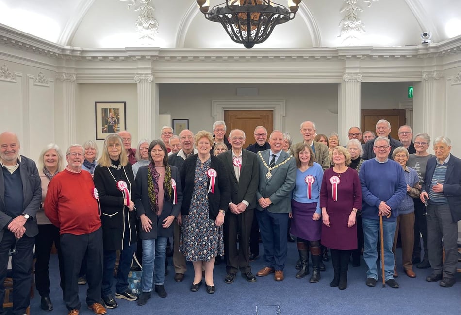 <p>Farnham town mayor Cllr George Murray hosted a thank you party for all those involved in the Heritage Open Days festival.</p>