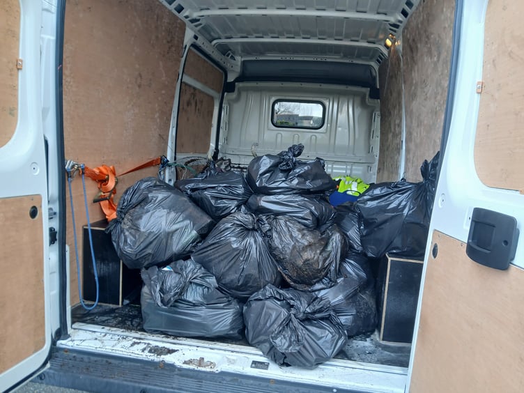 Rubbish collected on Tregolls Road