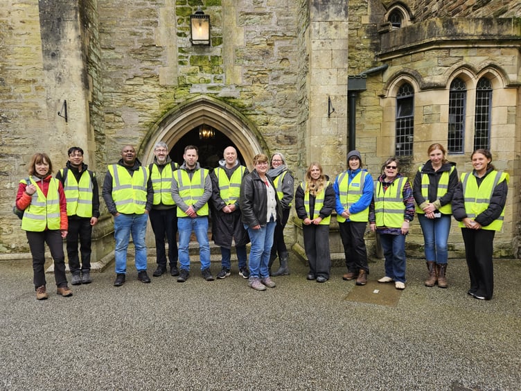 Getting ready for the Tregolls Road litter pick