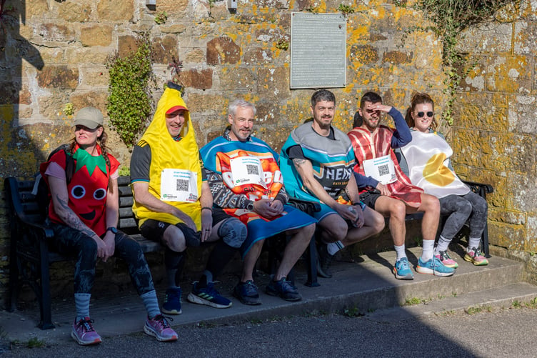 Personnel from RAF St Mawgan have successfully completed a three-day, 70-mile charity walk across Cornwall (Picture: Cpl Tom Cann RAF)
